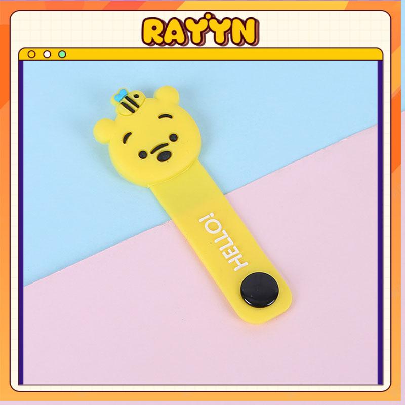 Dây kẹp thu gọn tai nghe cáp sạc điện thoại laptop hình thú dễ thương-RA