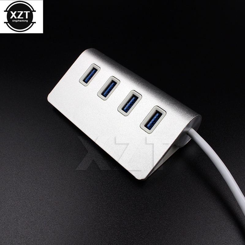Hub Chia 4 Cổng USB 3.0 Tốc Độ Cao Bằng Nhôm Cho Apple Macbook Air PC Laptop