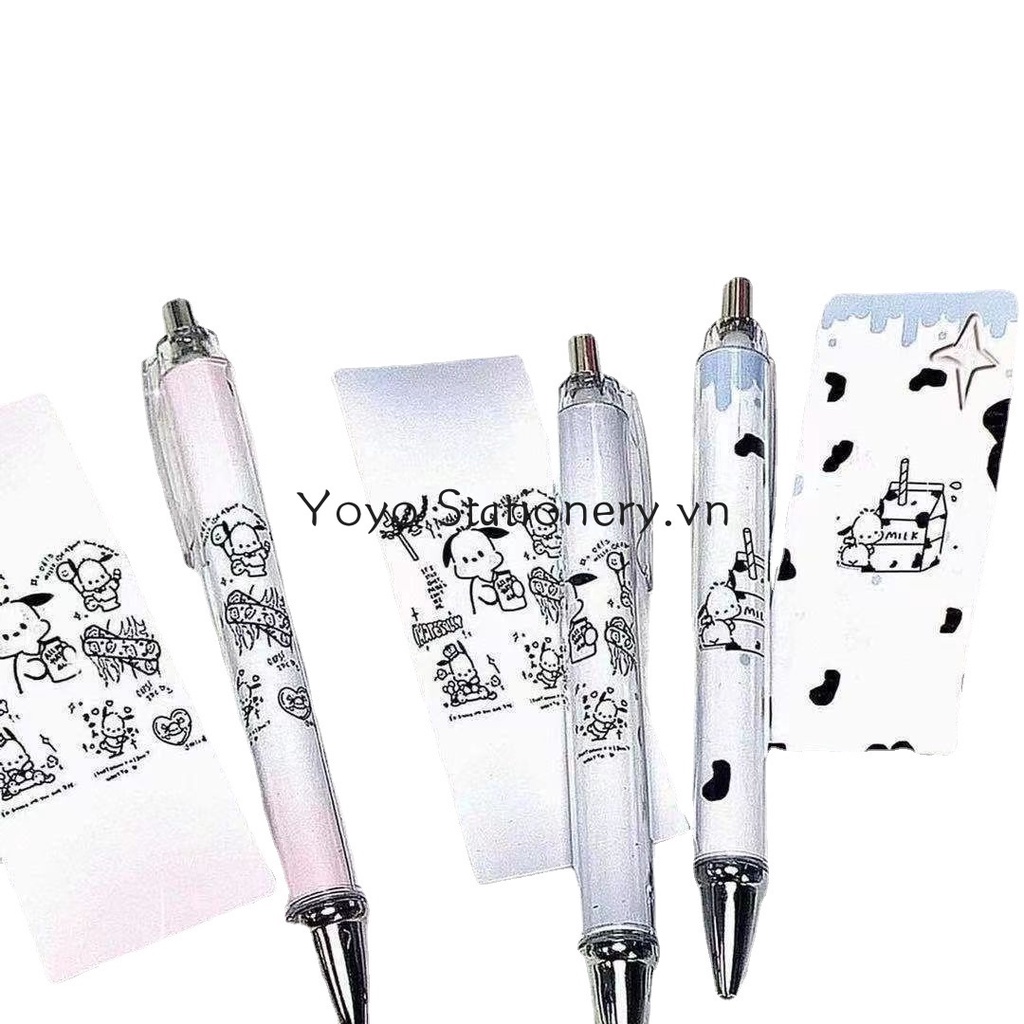 Bút Mực Gel Đen Ngòi 0.5MM In Hình Chú Chó Hoạt Hình Dễ Thương