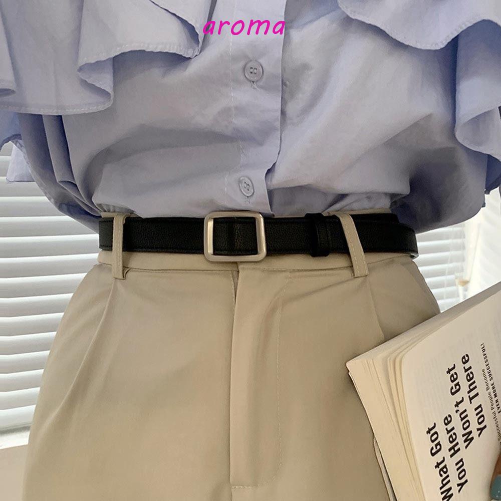 Thắt Lưng Mỏng Khóa Kim Loại Không Xốp Có Thể Điều Chỉnh Dễ Phối Đồ Thời Trang Cho Nam Và Nữ