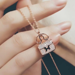 Dây chuyền thép titan mạ vàng 18k đính kim cương toàn diện cao cấp
