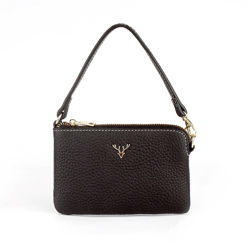 Ví Da Bò Thật Siêu Mỏng Có Khóa Kéo Thời Trang Cho Nữ