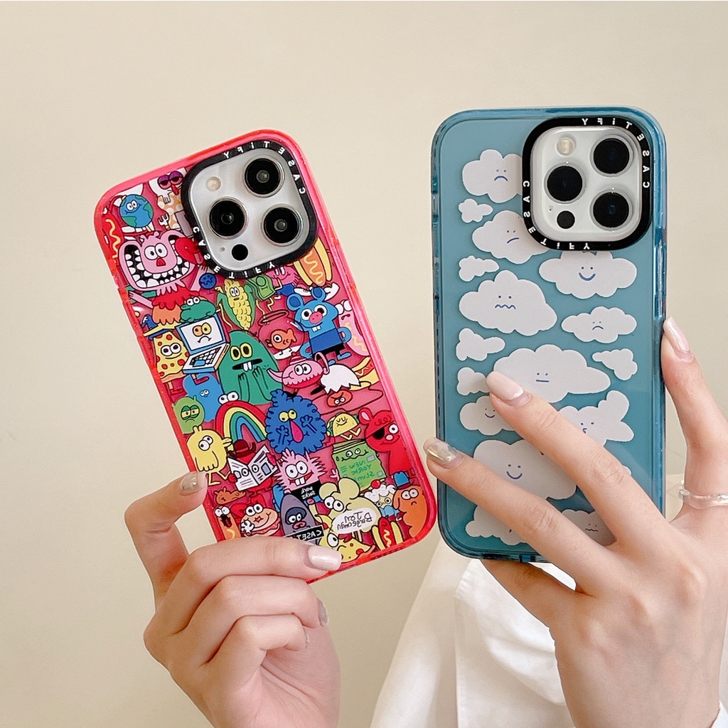Ốp Điện Thoại Acrylic Cứng Hình Đám Mây Mùa Hè Cho iPhone 15 14 13 12 11 Pro Max Plus