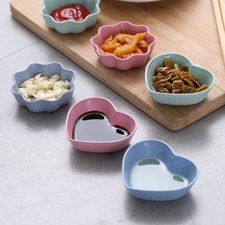 Đĩa Đựng Thức Ăn Mini Hình Trái Tim Bằng Lúa Mạch Dễ Thương