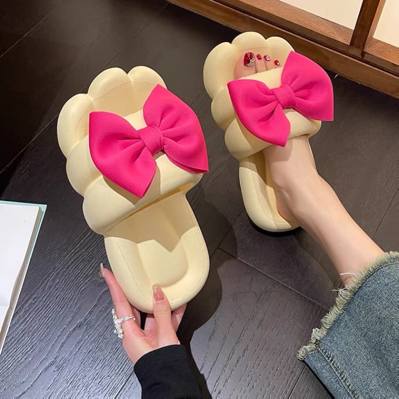 Dép Đính Nơ Thiết Kế Xinh Xắn Thời Trang Cho Nữ