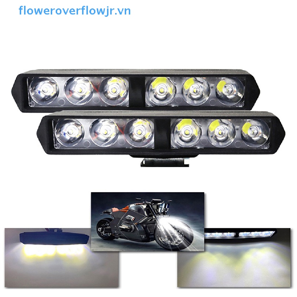 Đèn Pha DRL 6LED Độ Sáng Cao Chuyên Dụng Cho Xe Mô Tô