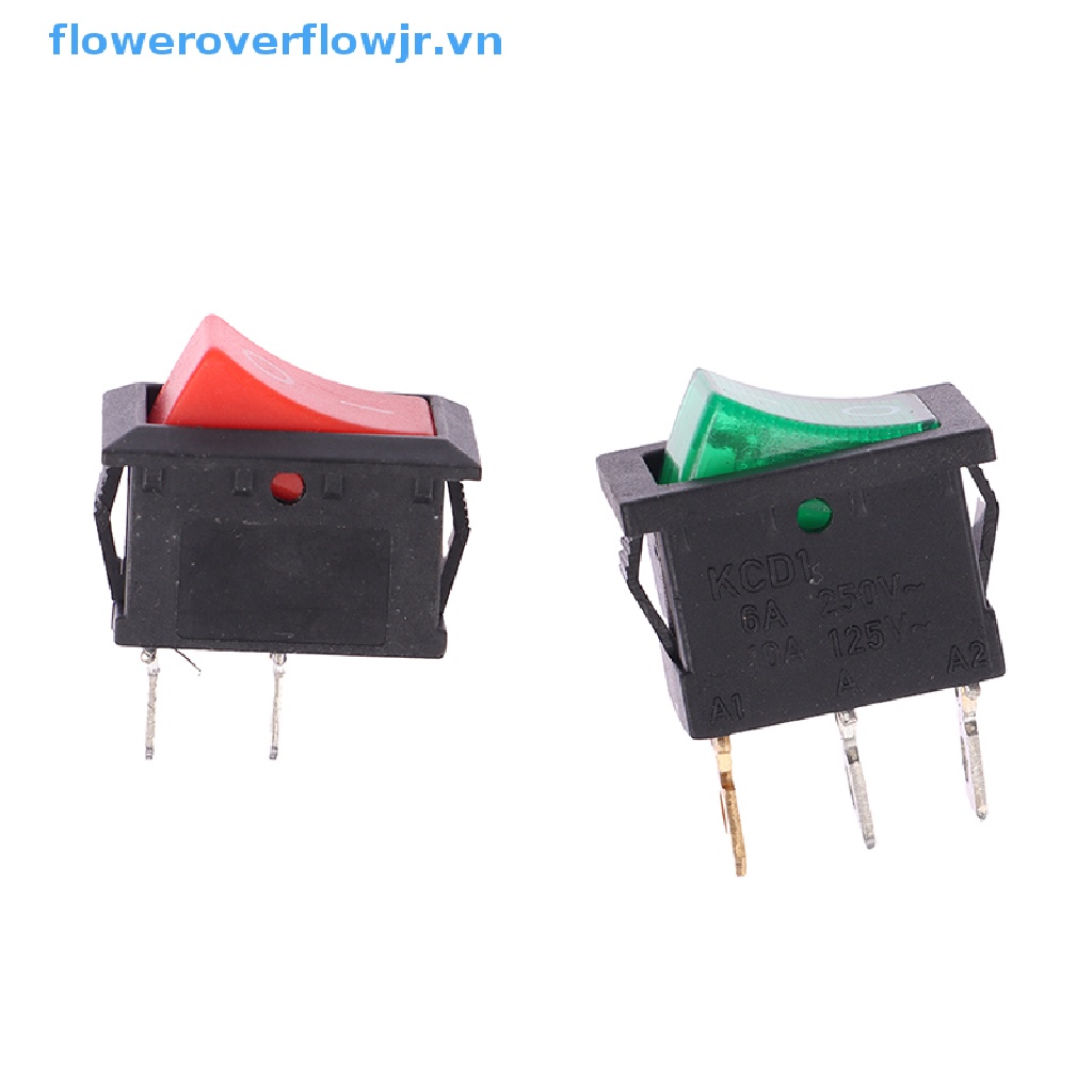 Set 5 Công Tắc Nhấn Tắt 2 Vị Trí 15 * 21MM KCD1 2 / 3Pin