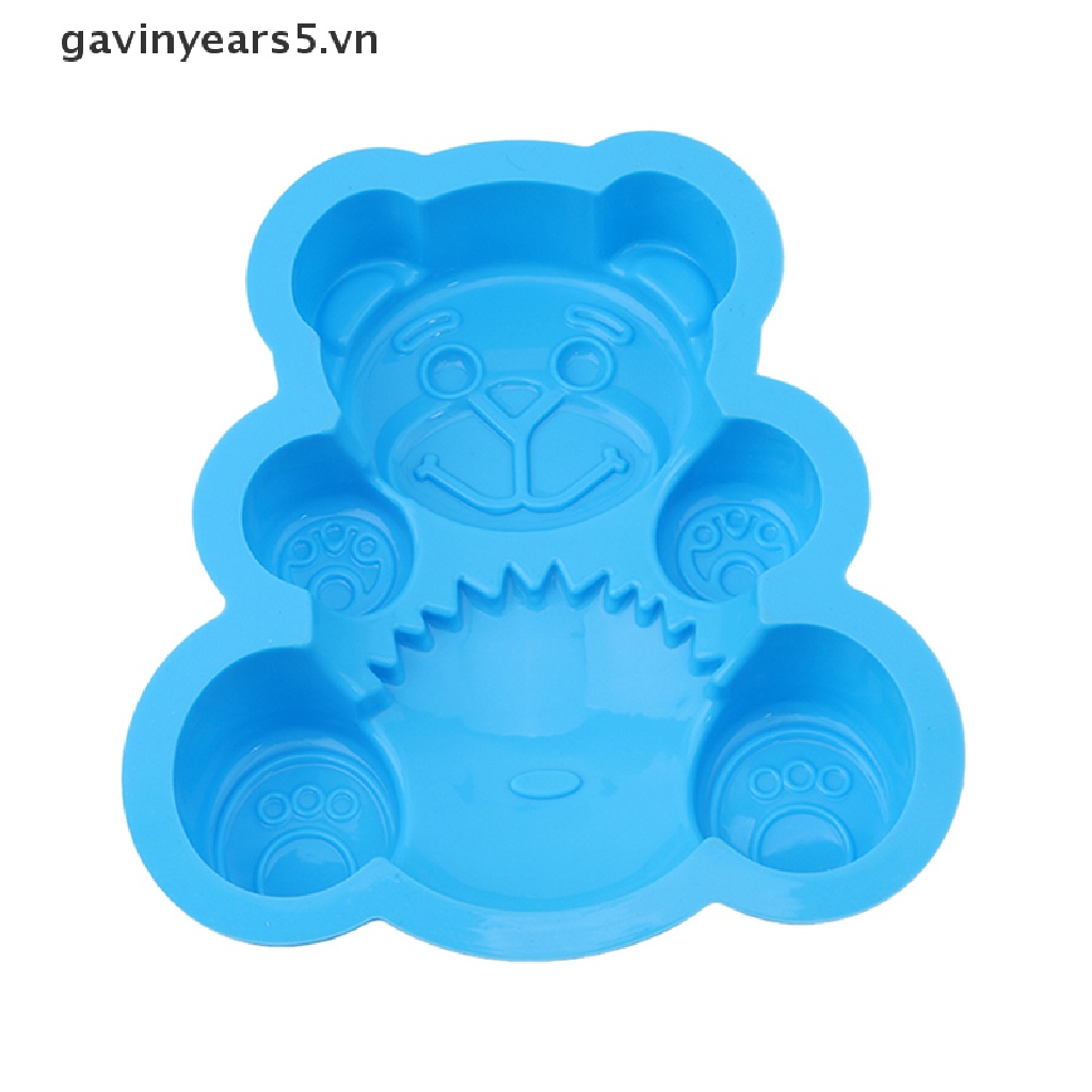Khuôn Silicone Tạo Hình Làm Bánh Kẹo Hình Gấu 3D DIY