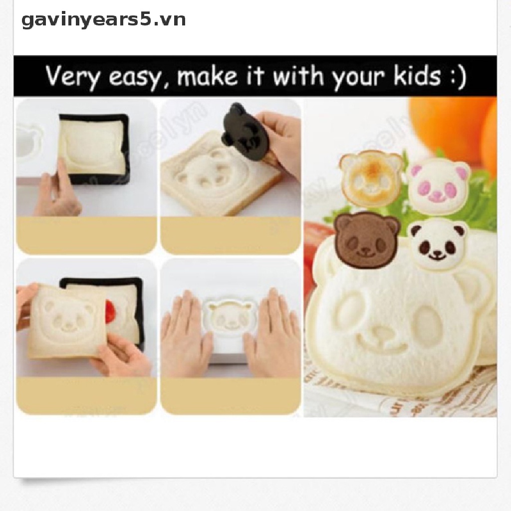 Khuôn Cắt Bánh Mì Sandwich Hình Gấu Trúc Dễ Thương DIY