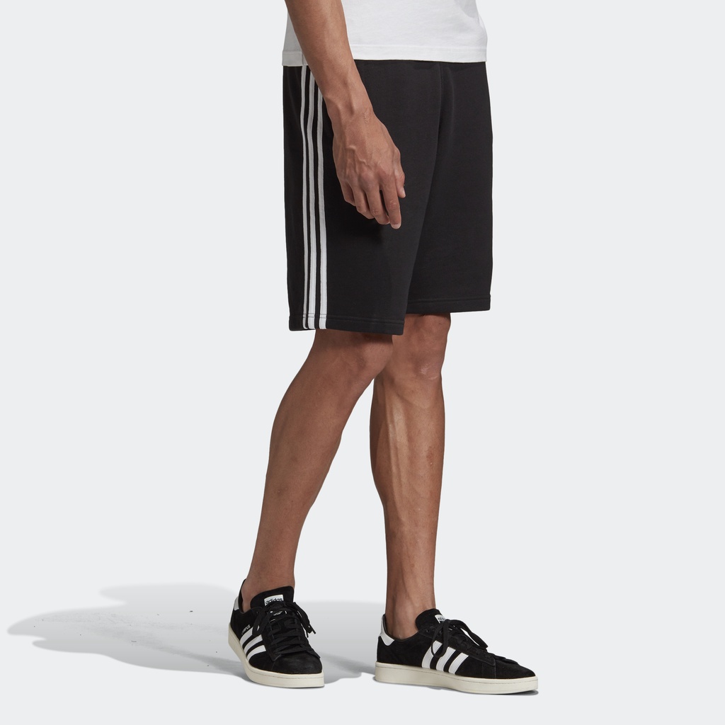 Adidas Phong cách sống Quần Sweat Short 3 Sọc Nam Đen DH5798