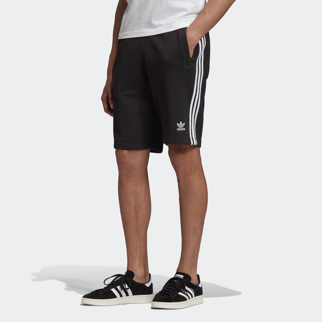 Adidas Phong cách sống Quần Sweat Short 3 Sọc Nam Đen DH5798