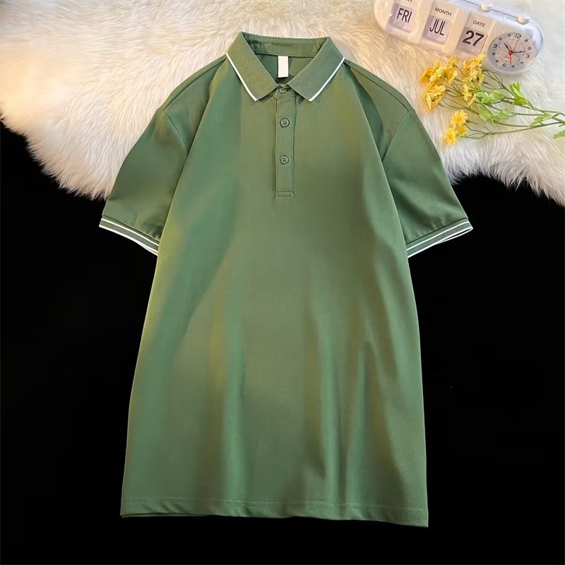 Áo Thun POLO Tay Ngắn Dáng Ôm Màu Trơn Thời Trang Mùa Hè Năng Động