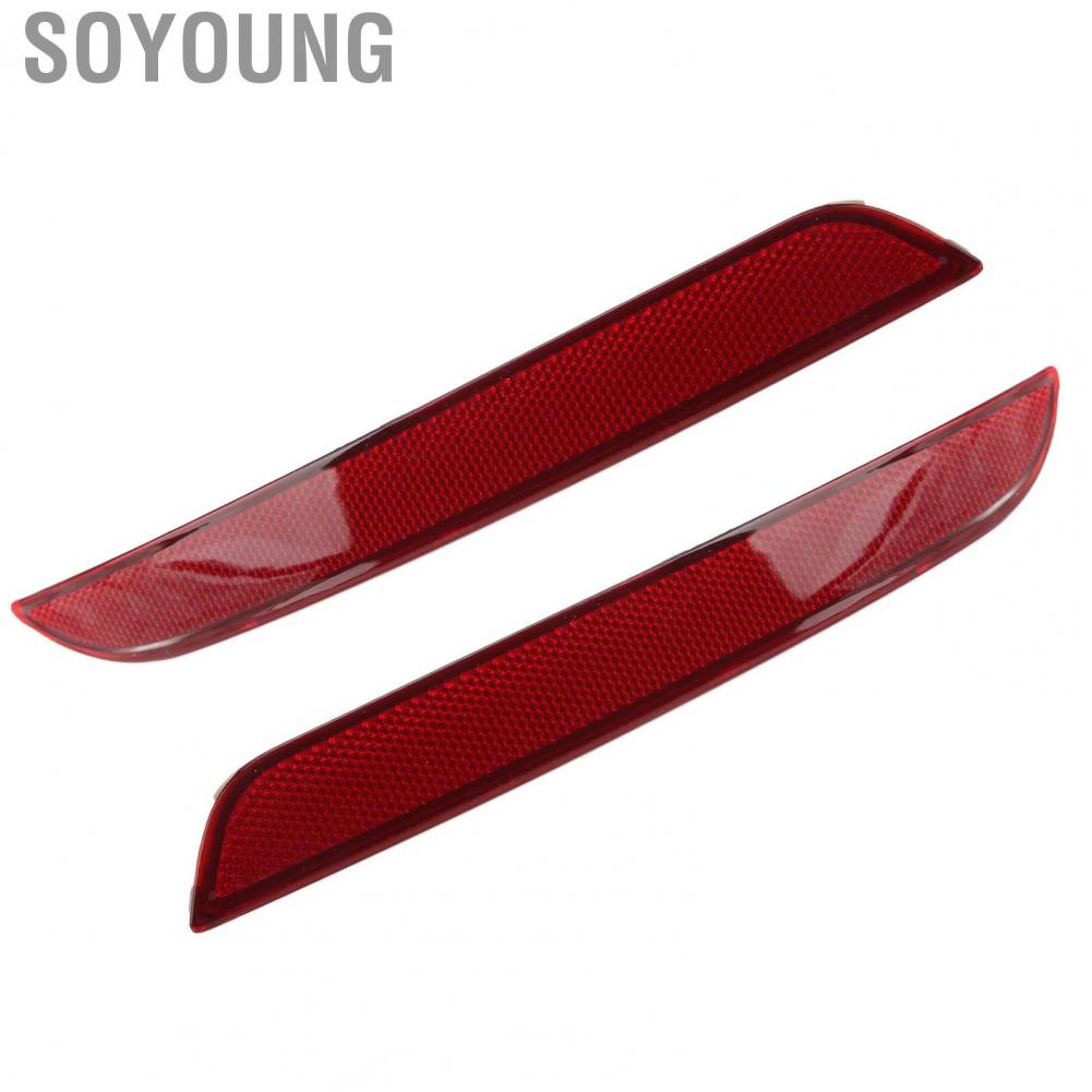 Soyoung Bumper Warning Reflector  High Visibility Waterproof Professional Rear Easy To Install ABS Plastic for F10 5 SERIES 2010‑2016