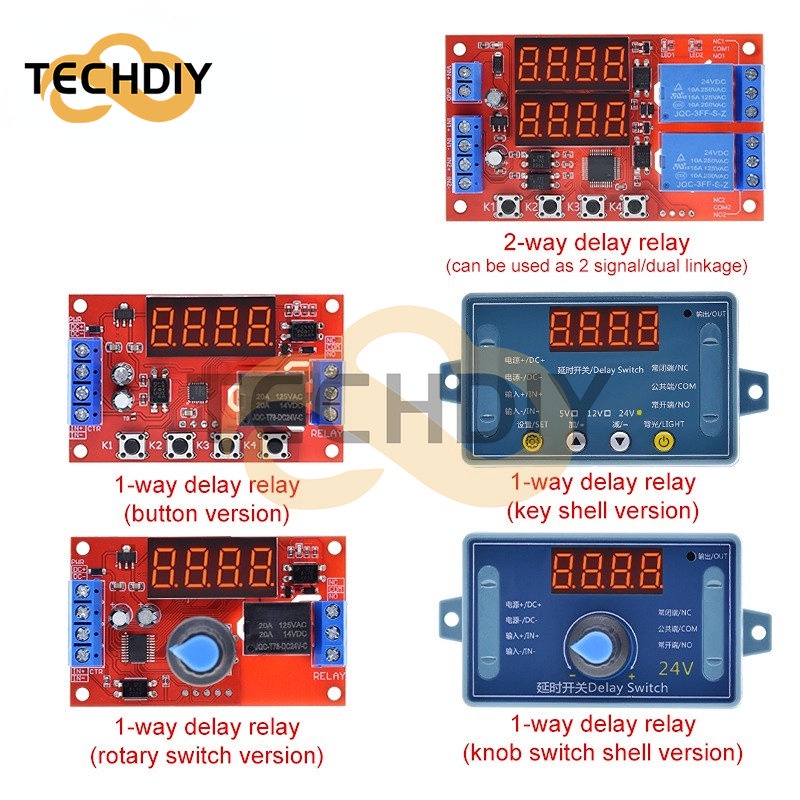 Mô Đun Rơ Le Hẹn Giờ DC 5V 12V 24V 10A 32 Chế Độ