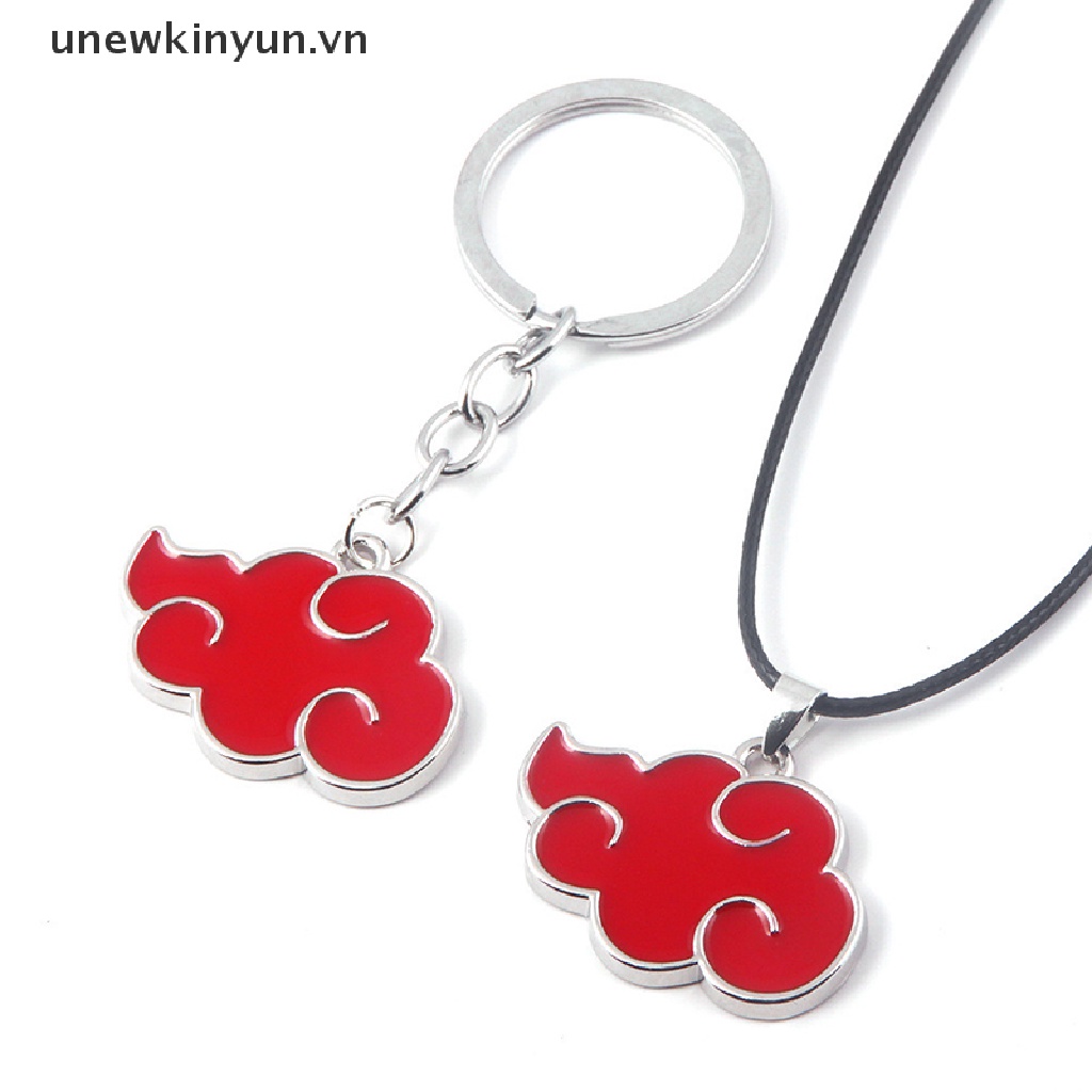 Vòng cổ Kim Loại Mặt Hình Đám Mây Đỏ Phong Cách Anime Akatsuki Nhật Bản