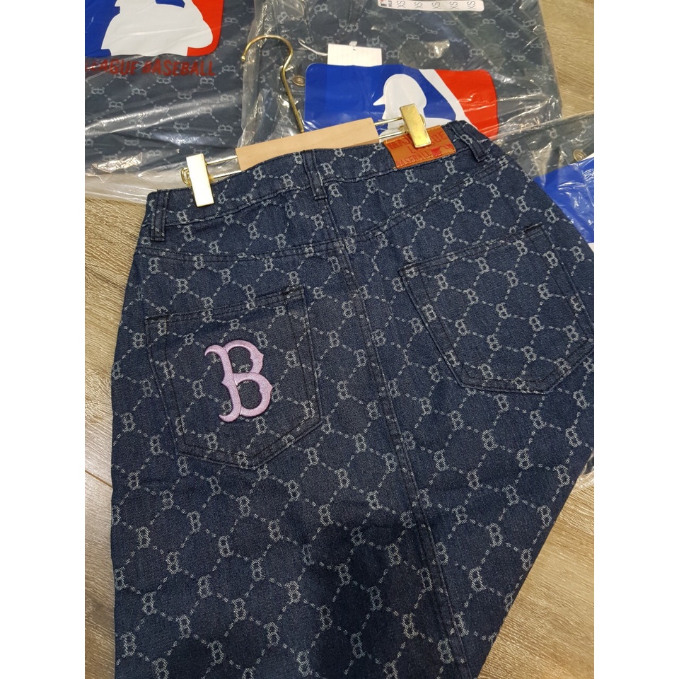 Chân Váy Jean M.L.B Họa Tiết