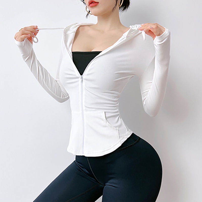 Áo Khoác Thể Thao Có Nón Khóa Kéo Mới Cho Nữ