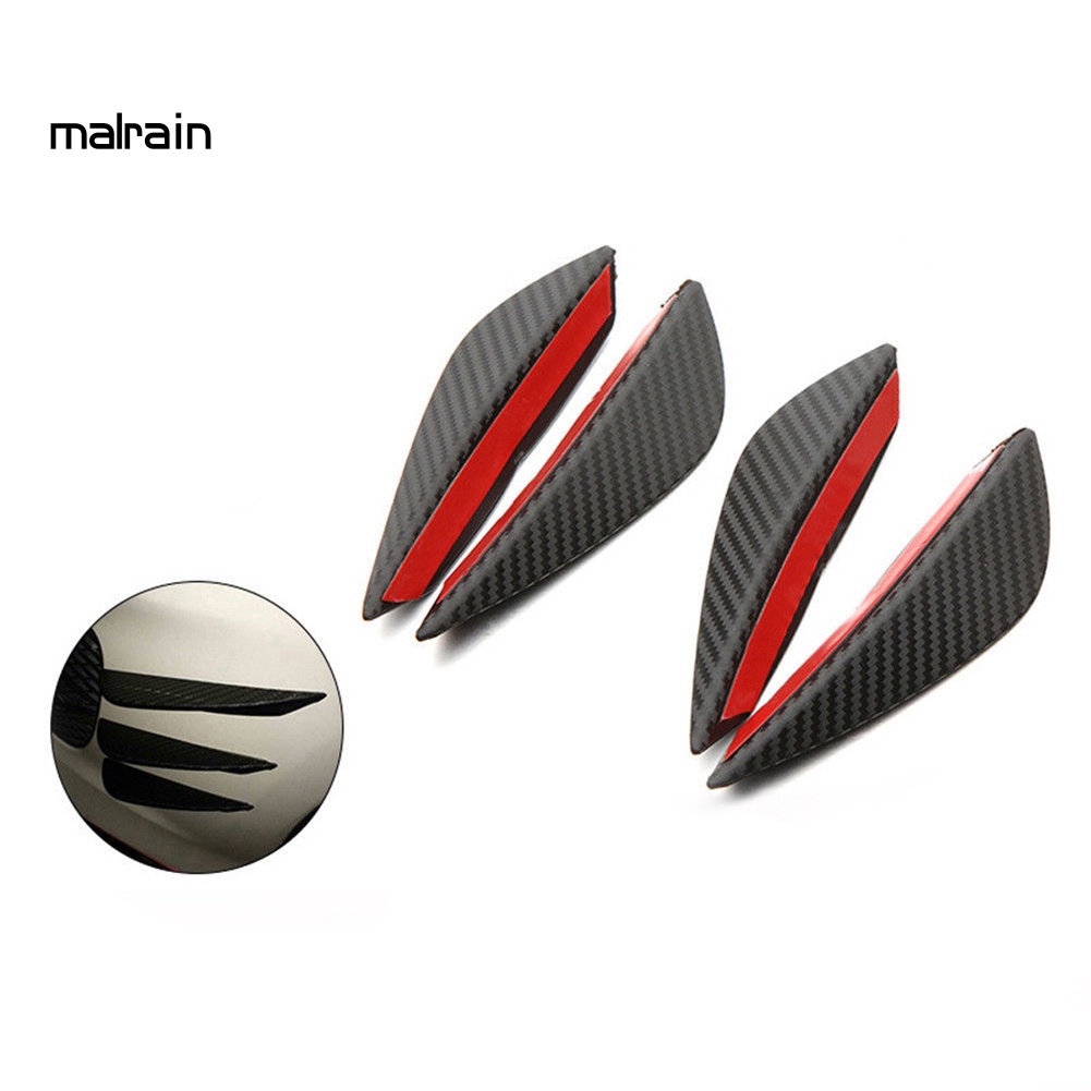 Set 4 Phụ Kiện Trang Trí Cản Trước Xe Hơi Bằng Sợi Carbon