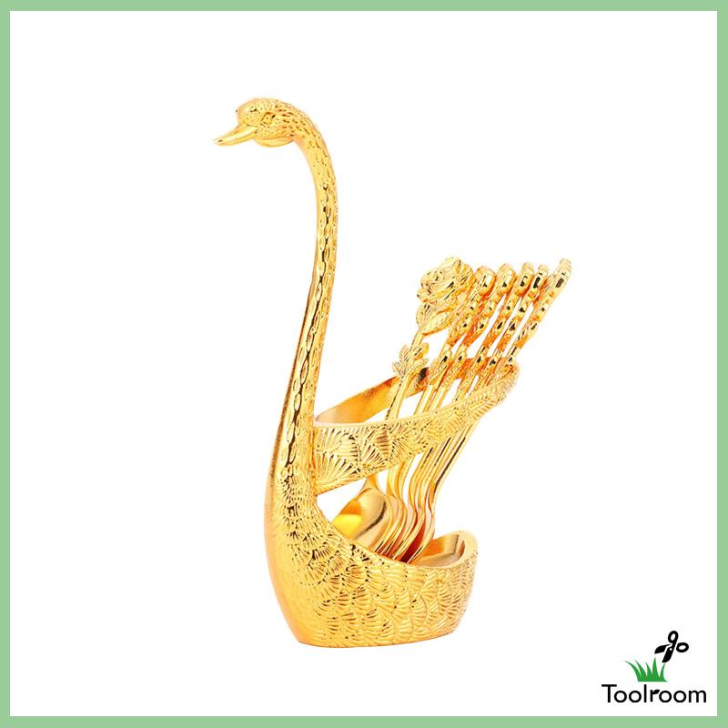 Bộ 6 Muỗng Cà Phê Hình Thiên Nga Cổ Điển