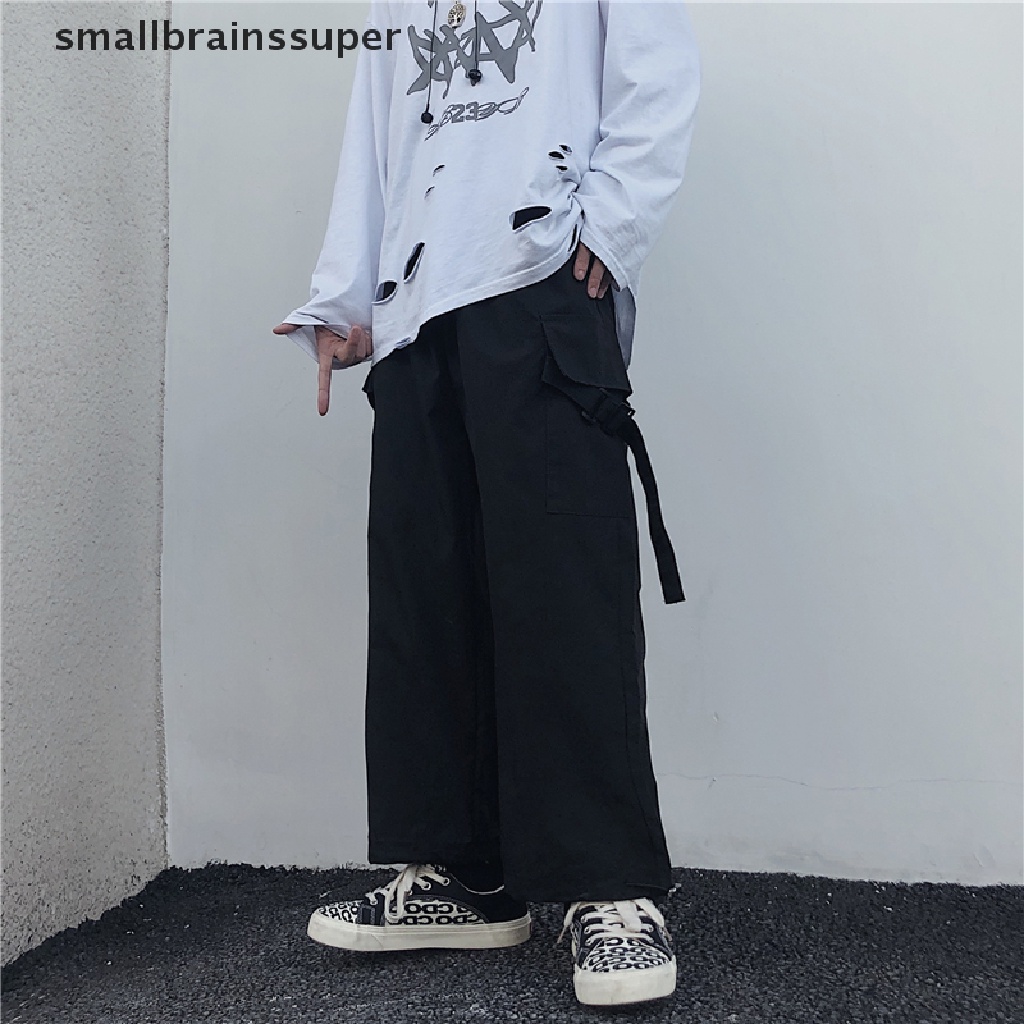 Quần Jogger Phối Túi Màu Đen Phong Cách Harajuku Hàn Quốc Cá Tính