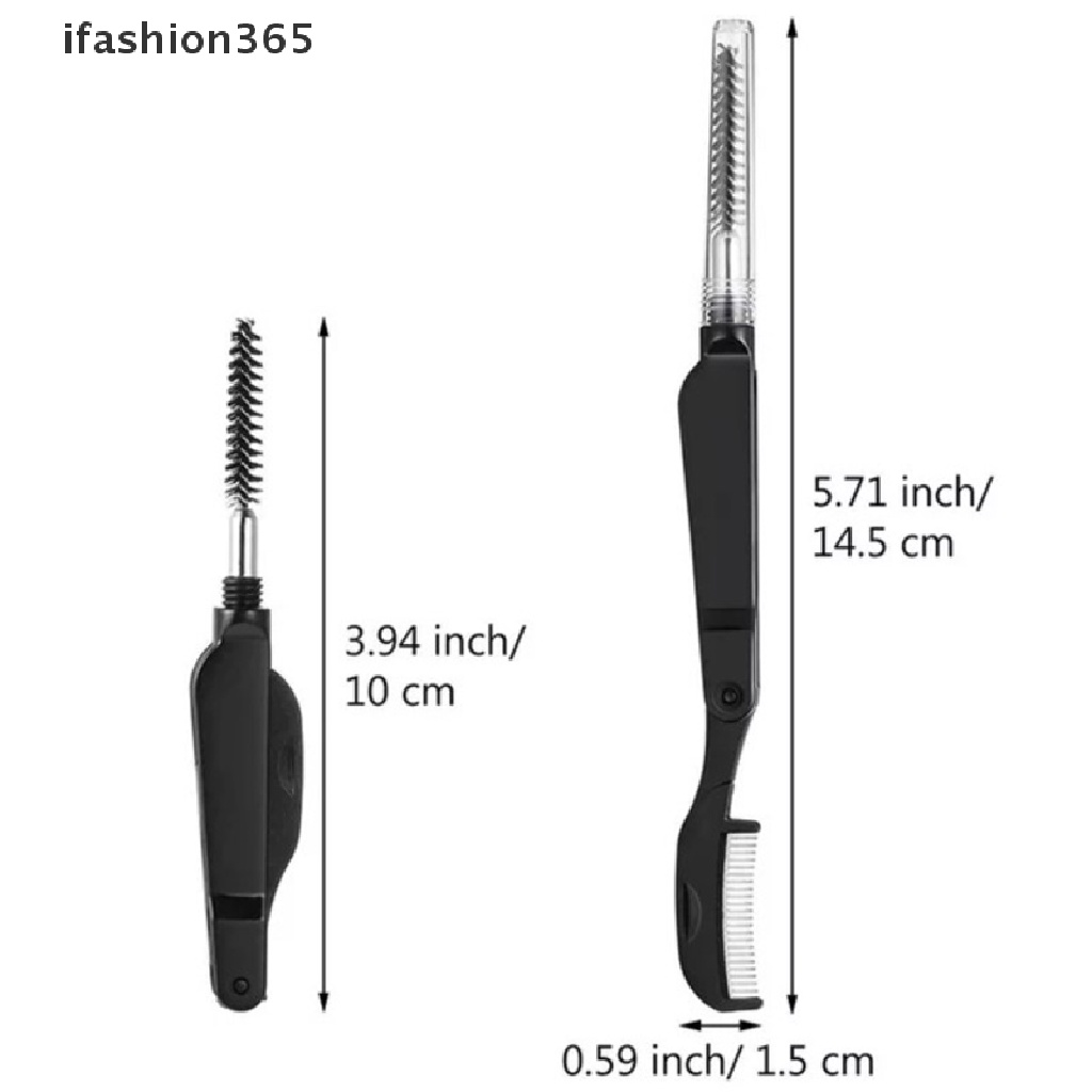 1 Lược Chải Lông Mi / Lông Mày Hai Đầu Đa Năng Bằng Thép Không Gỉ ifashion365