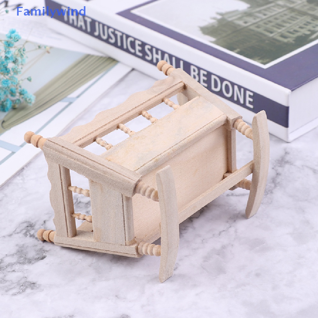 Mô Hình Giường Ngủ Thu Nhỏ Tỉ Lệ 1 / 12 Trang Trí Nhà Búp Bê