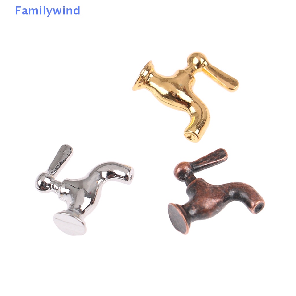 Bộ 4 Vòi Nước Kim Loại Tỉ Lệ 1: 12 Trang Trí Nhà Búp Bê