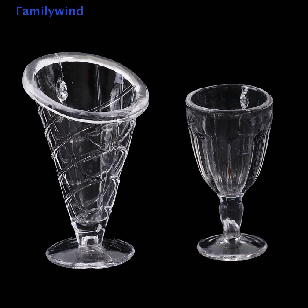 Set 5 Ly Trong Suốt Dùng Trang Trí Nhà Búp Bê