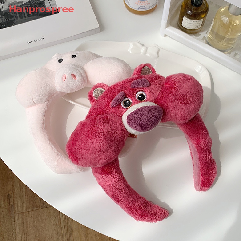 Băng Đô Cài Tóc Rửa Mặt / Trang Điểm / Trang Điểm Họa Tiết Gấu Hoạt Hình Bằng Lông Nhung Hanprospree >