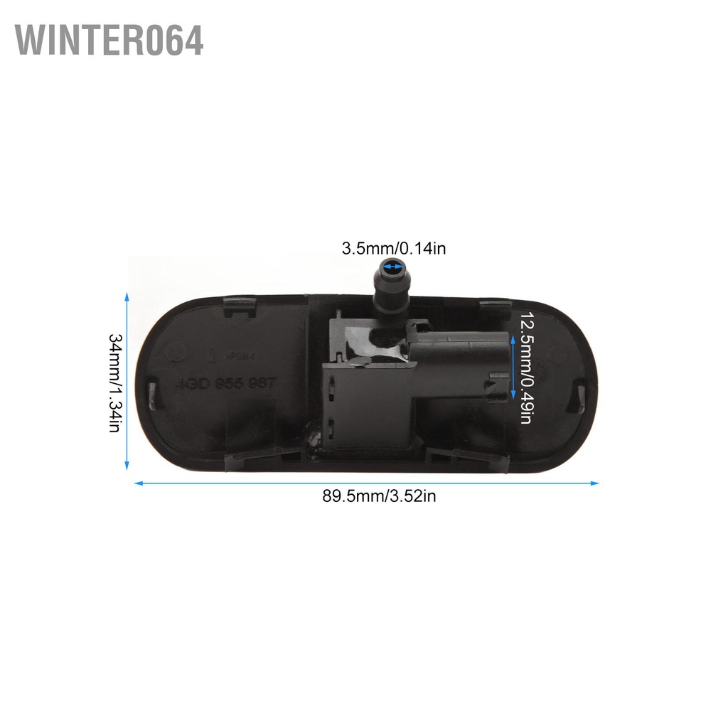 Winter064 Máy Giặt Kính Chắn Gió Vòi Phun Làm Nóng Loại Xịt Nhanh Màu Đen Phù Hợp Cho A3 A4 A5 A6 A7 A8 Q5 Q3 Q7