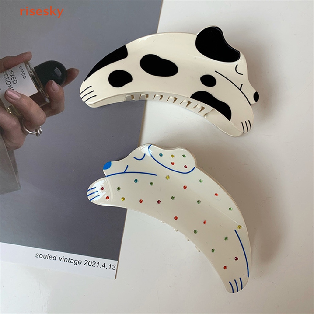 Kẹp Tóc Hình Chó Dalmatian Đính Đá Nhiều Màu Sắc Dễ Thương