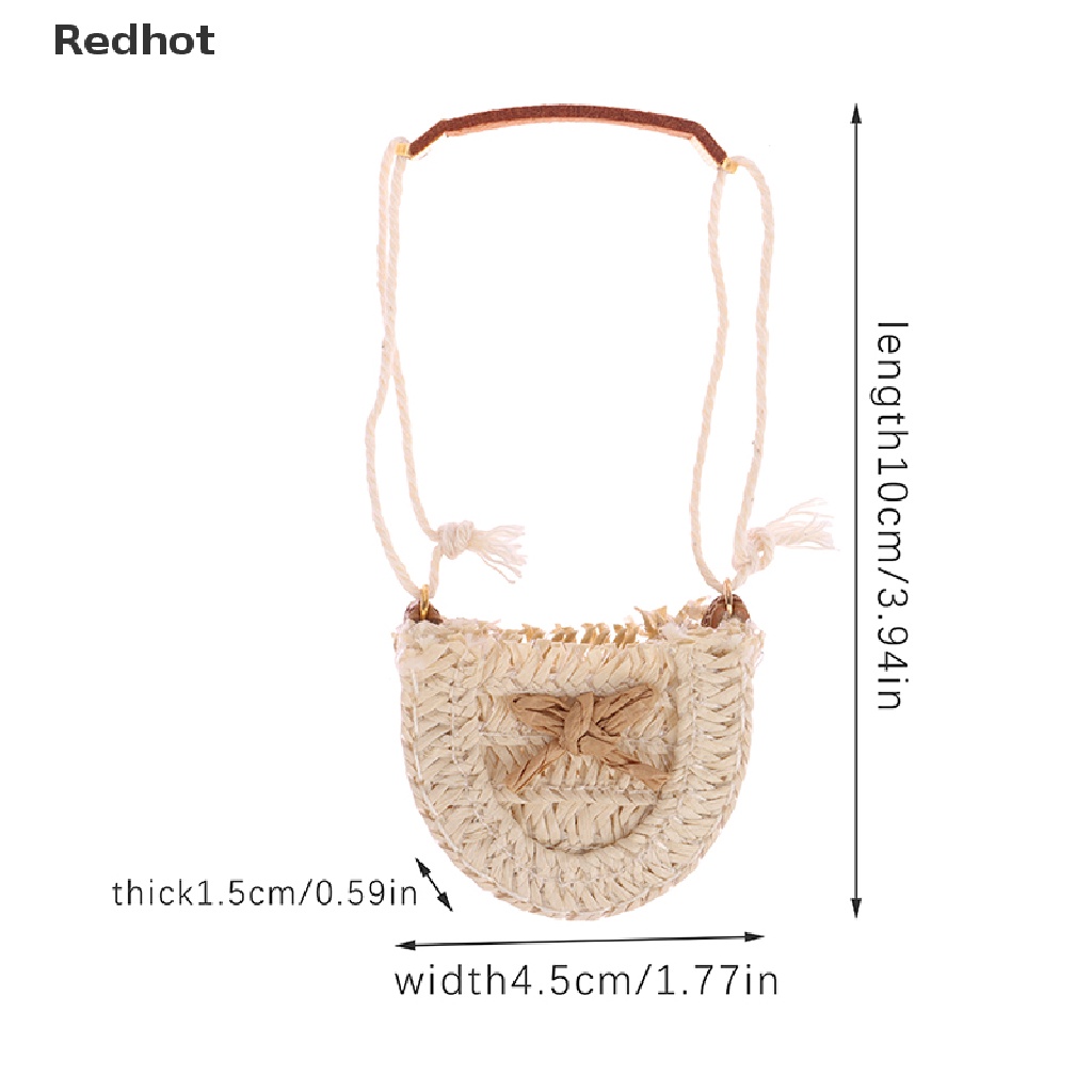 Túi Rơm Đeo Chéo Trang Trí Nhà Búp Bê Tỉ Lệ 1 / 12