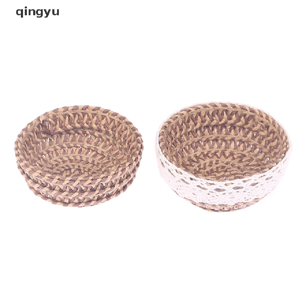 Giỏ Đan Đựng Trái Cây / Thực Phẩm Tỉ Lệ 1: 12 1: 6 Trang Trí Nhà Búp Bê