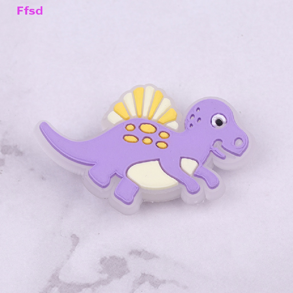 {Ffsd} 1 Khóa Dây Giày Hình Khủng Long Hoạt Hình Dạ Quang Dễ Thương Trang Trí Giày * Bán Chạy