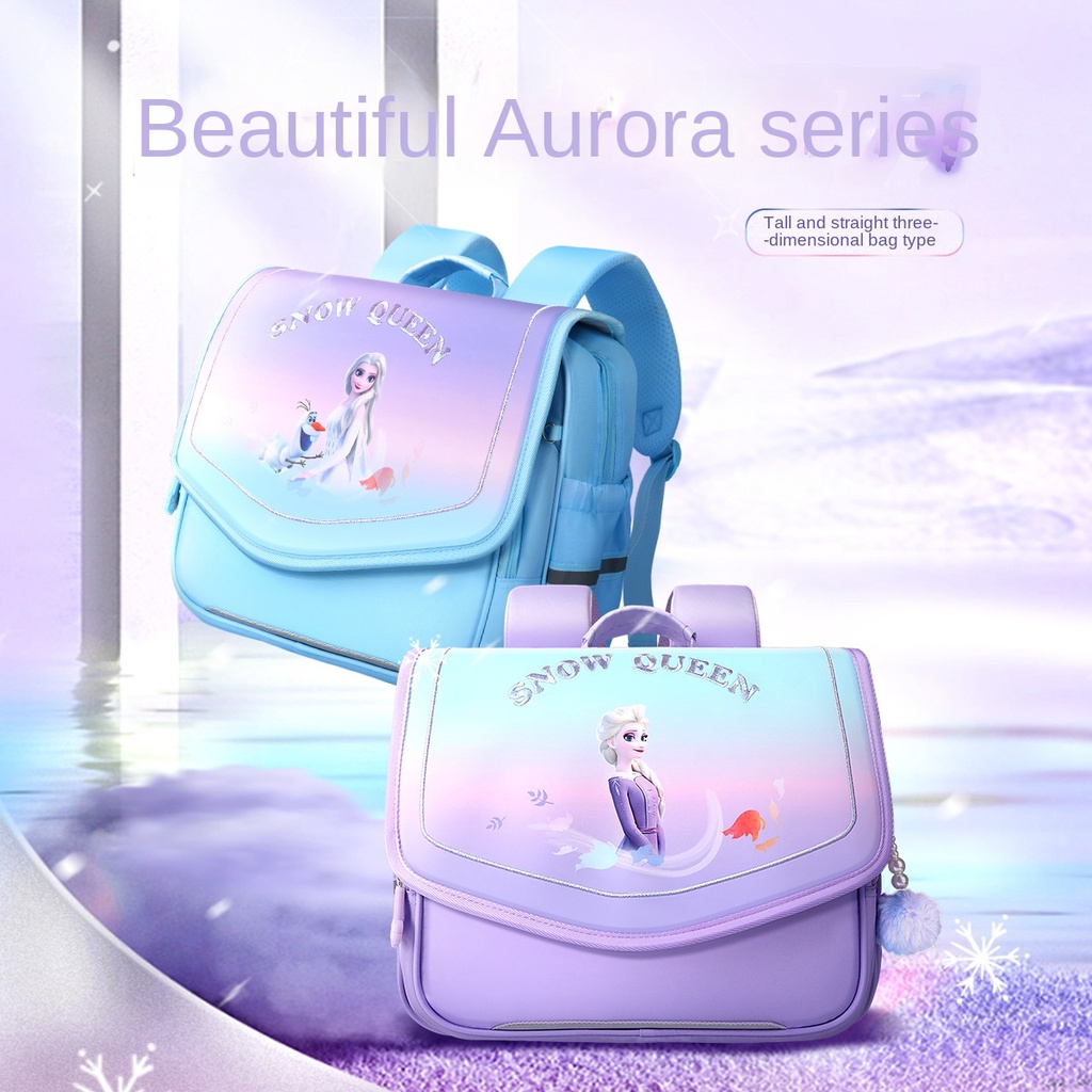 - Ba Lô Đi Học In Hình Disney Frozen Màu gradient Thoáng Khí Giảm Cân Nặng Bảo Vệ Cho Bé Gái Tiểu Học-ZX