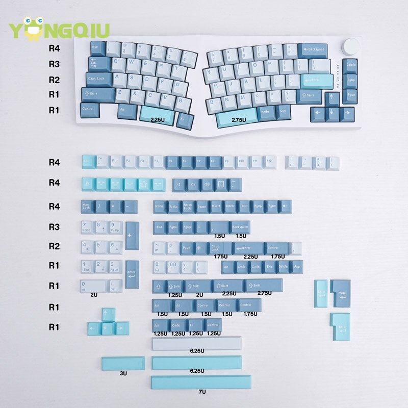 Bộ Phím Rời In Hình Nhân Vật Hoạt Hình Cho Cherry MX Switch 61 / 68 / 87 / 104 / 108 ISO Enter