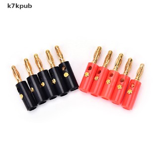 10pcs/lot audio speaker screw banana gold plate plugs connectors 4mm VN