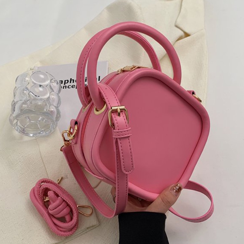 Túi Đeo Vai Hình Vuông Cỡ Nhỏ Màu Kẹo Ngọt Đơn Giản Thời Trang Cho Nữ