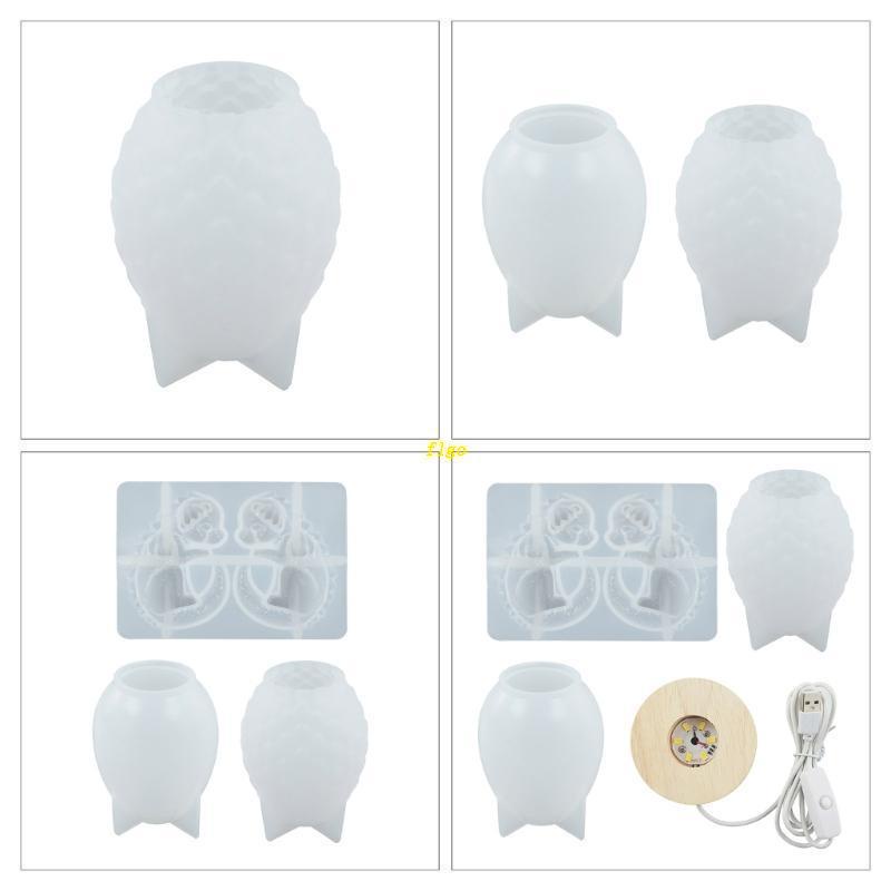 Khuôn Silicone Tạo Hình Trứng Rồng Có Công Tắc Nguồn USB Diy