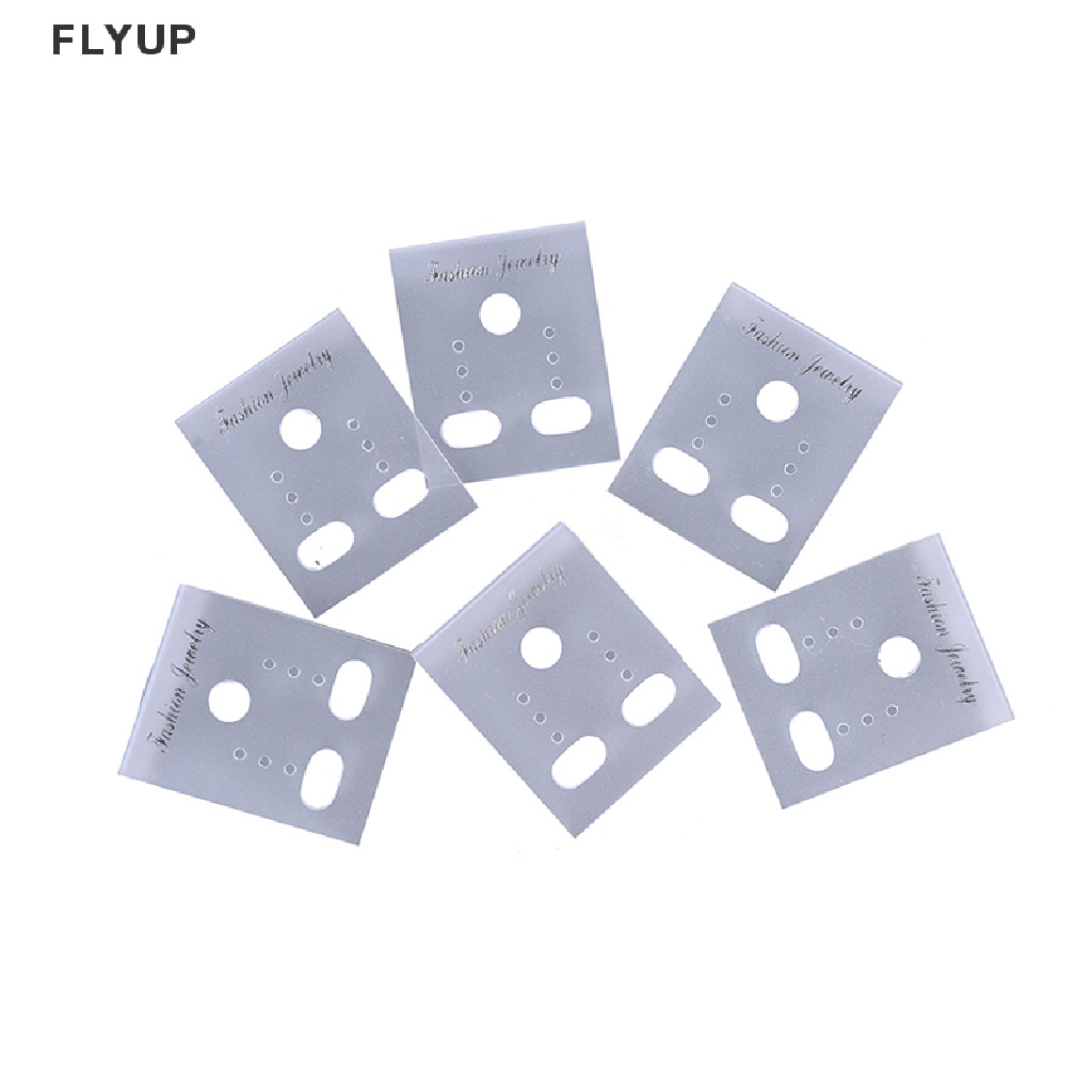 Set 100 Thẻ Nhựa Treo Khuyên Tai Trưng Bày Chuyên Nghiệp Màu Trong Suốt