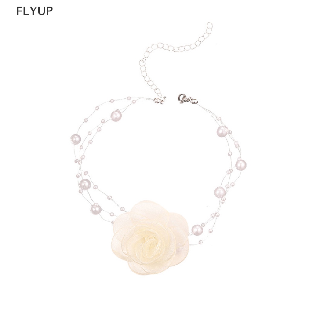 Vòng Cổ Choker Đính Hoa Và Ngọc Trai Màu Trắng Đen Lãng Mạn Thời Trang Mùa Hè Cho Bạn Gái VN