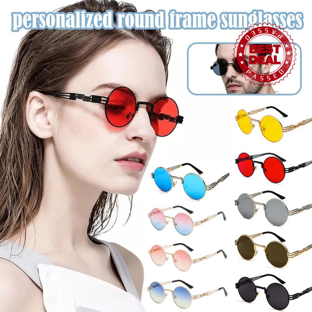 Kính Mát Gọng Tròn Phong Cách Gothic Thời Trang Cho Nam Và Nữ G5B8