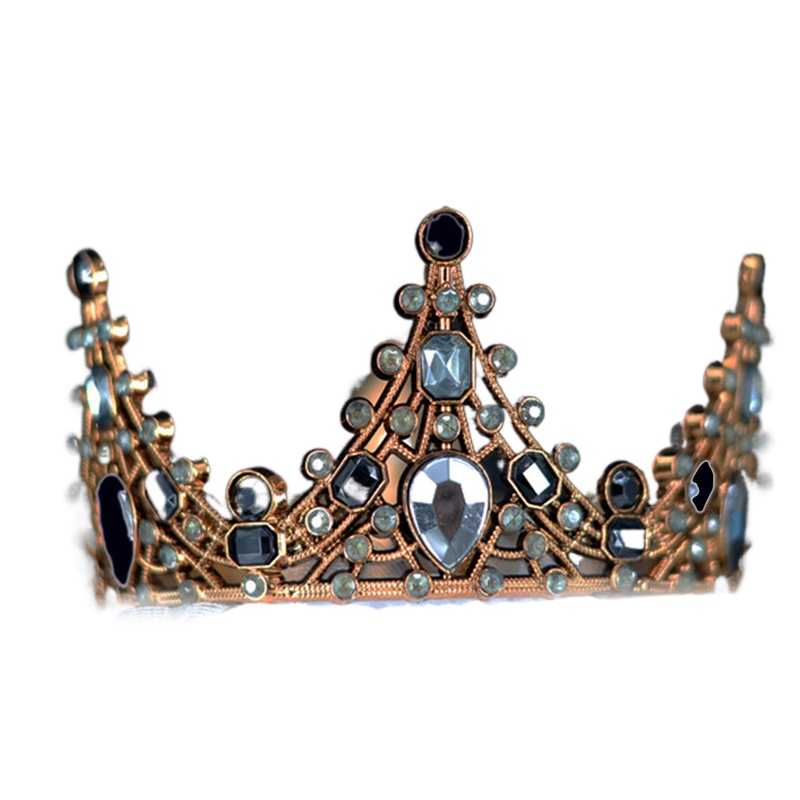 Vương Miện Tròn Phong Cách Baroque Cổ Điển Cho Cô Dâu