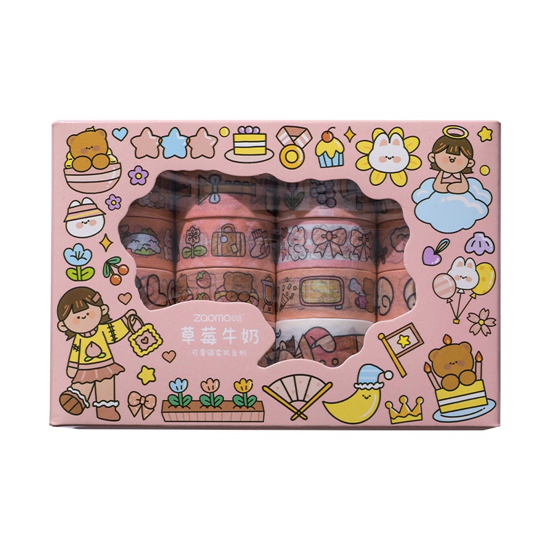 Bộ 20 Cuộn Băng Keo Dán Trang Trí Sổ Tay Thiết Kế Dễ Thương