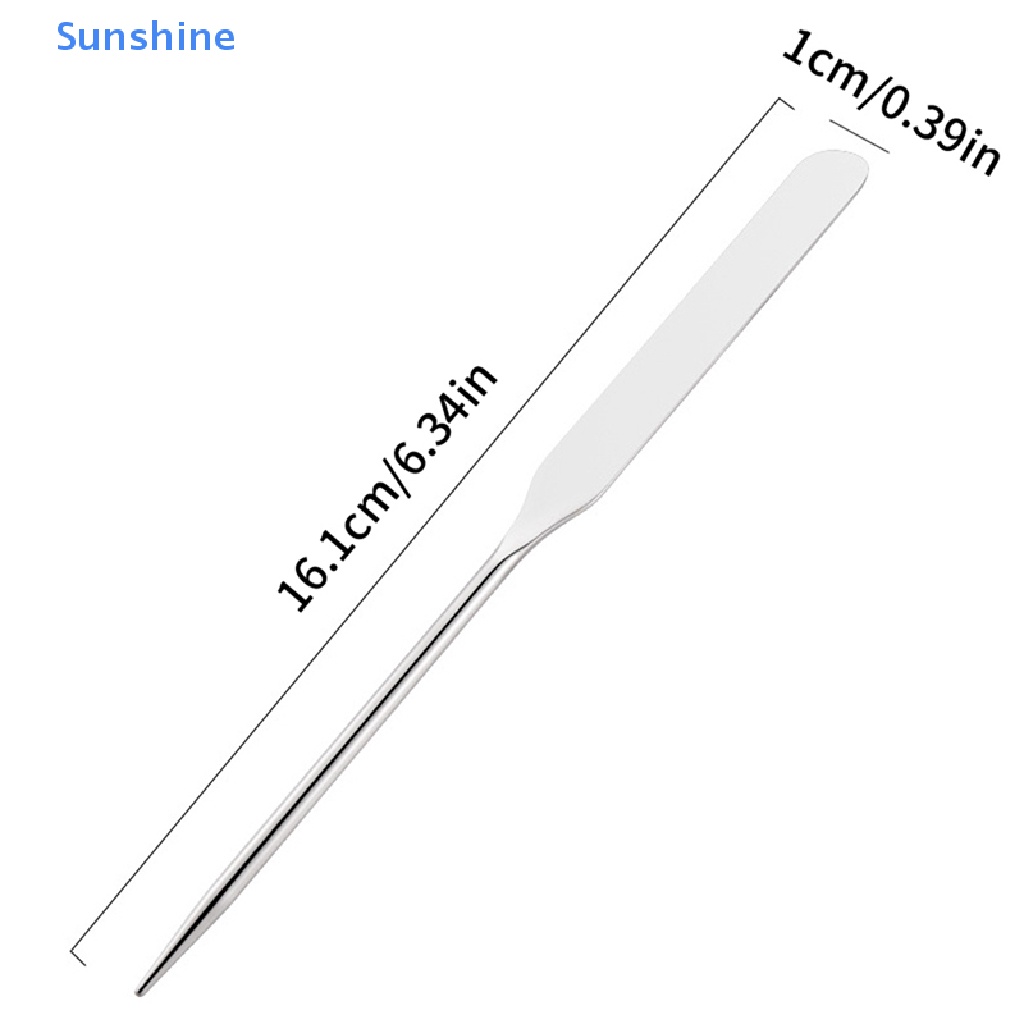 1 Set Dụng Cụ Tán Kem Nền Dạng Que Hai Đầu Bằng Thép Không Gỉ Tiện Dụng