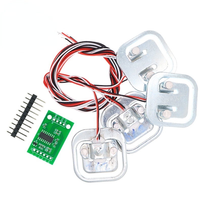 4 50kg Cân Con Người Load Cells & HX711 AD Kit Chống Căng Thẳng Cảm Biến Trọng Lượng