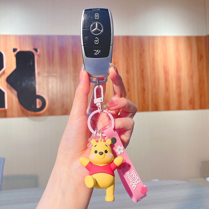 Móc Khóa Nhựa PVC Hình Gấu Pooh Dễ Thương