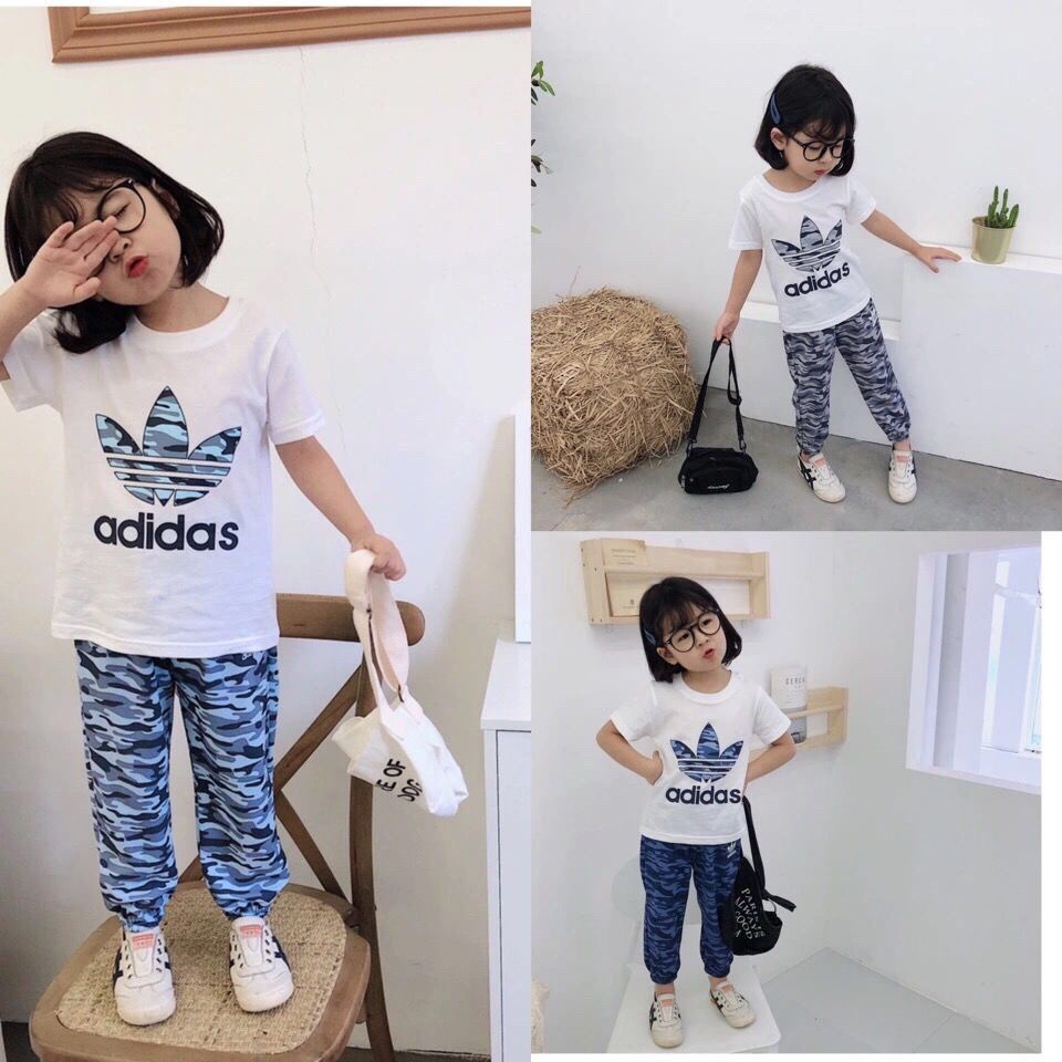 Bộ Đồ Thời Trang In Họa Tiết Cá Tính Cho Bé Trai Gái°Set Áo Thun Ngắn Tay Họa Tiết Rằn Ri Và Quần Short Họa Tiết Rằn Ri Thời Trang