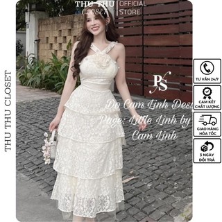 Váy ren 4 tầng cổ yếm siêu đẹp. size s m l