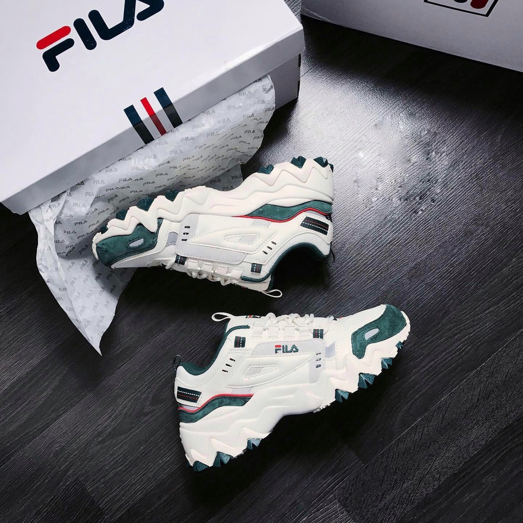 *CHÍNH HÃNG* Giày thể thao Sneaker FILA OAKMENT màu Xanh Lá - Green - Kem
